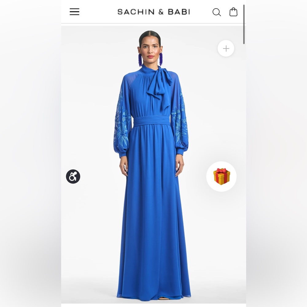 NWT. Sachin and Babi blue gown